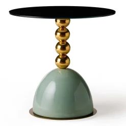 Tavolino rotondo verde Pins