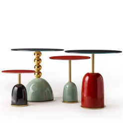 Tavolino rotondo verde Pins