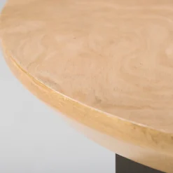 Tavolino Scricciolo con piano rotondo in legno