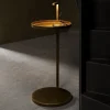 Tavolino Secondopiano in ottone con luce LED