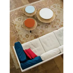 Tavolino Secreto 90 Piano Arancione in Rovere