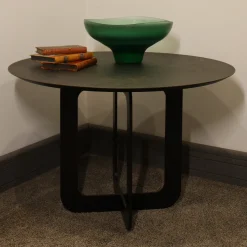 Tavolino Settanta in resina stone bronzo e acciaio