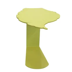 Tavolino Small Leaf in Metallo Laccato Giallo