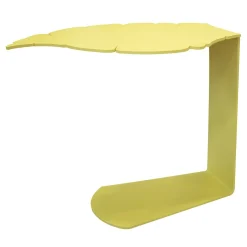 Tavolino Small Leaf in Metallo Laccato Giallo