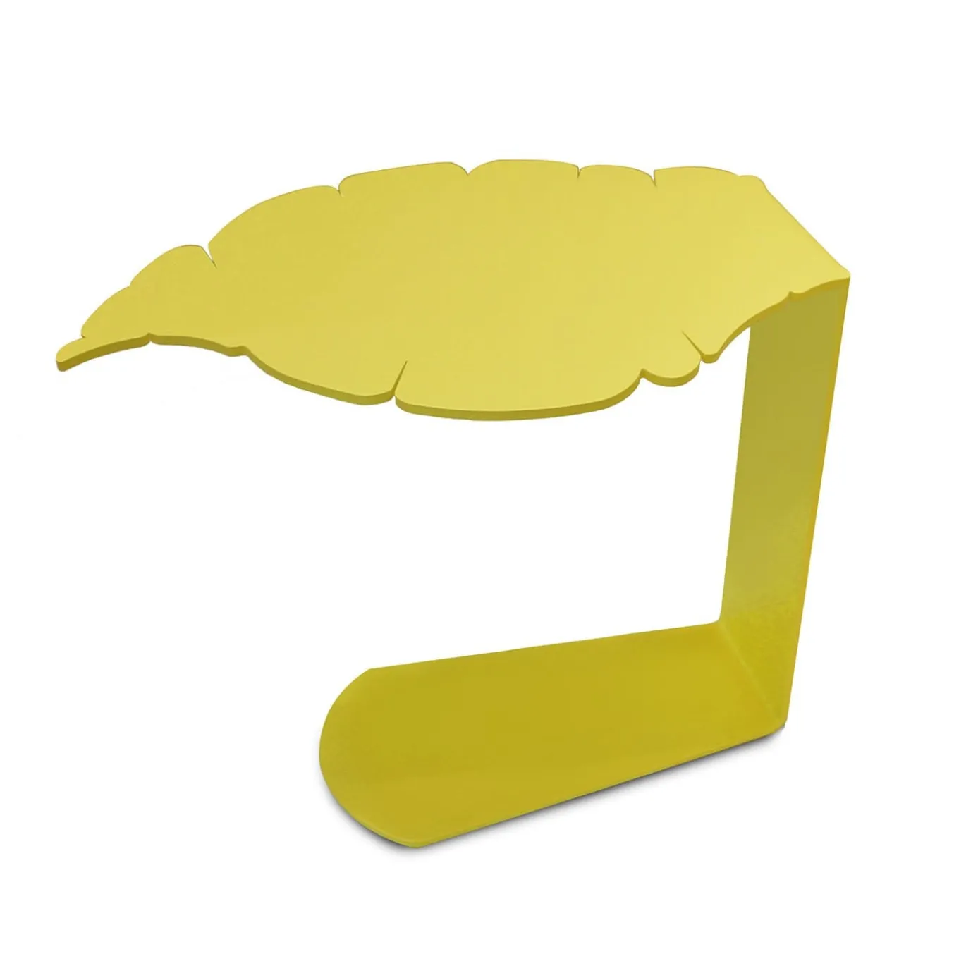 Tavolino Small Leaf in Metallo Laccato Giallo
