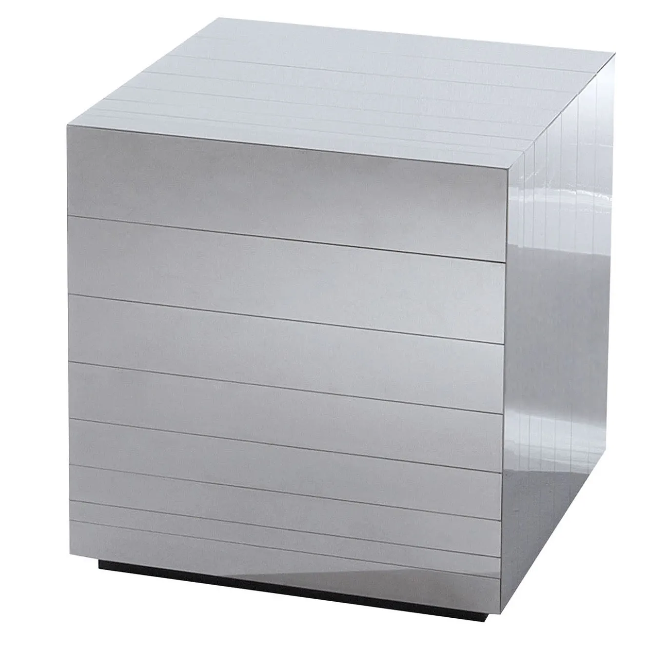 Tavolino ST 31 in Acciaio Lucido Grigio