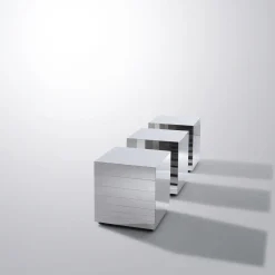Tavolino ST 31 in Acciaio Lucido Grigio