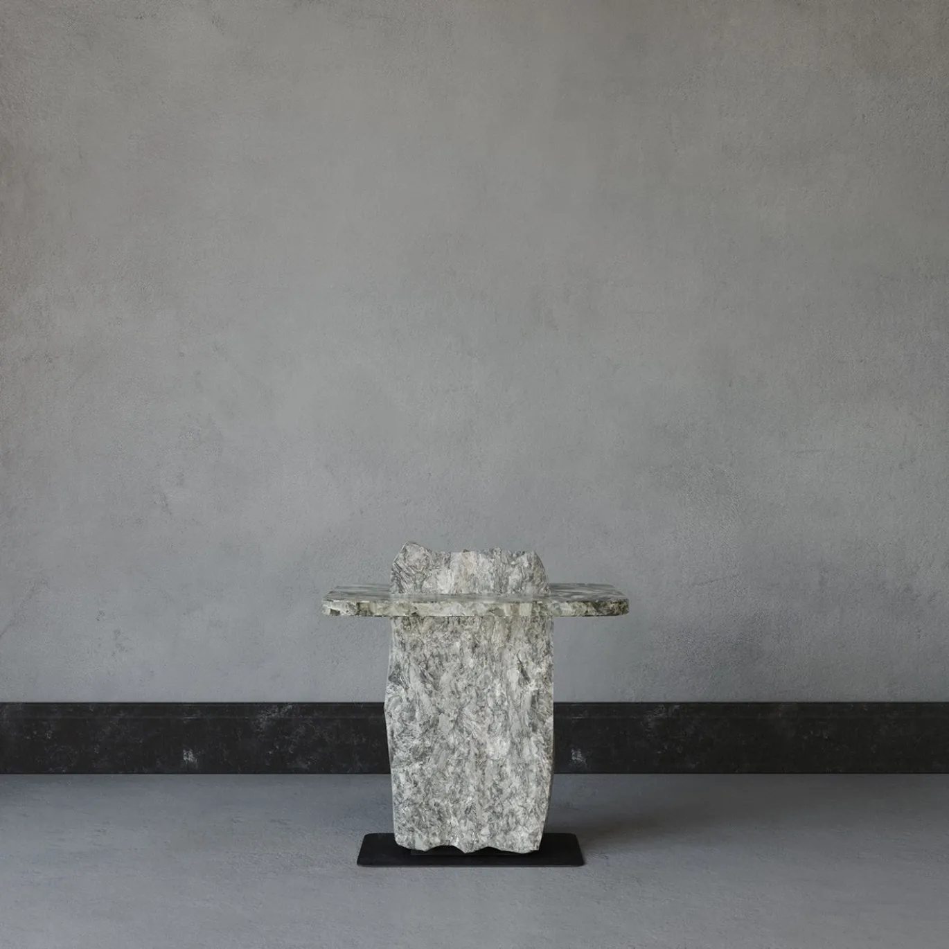 Tavolino Strata Eco in alabastro grigio