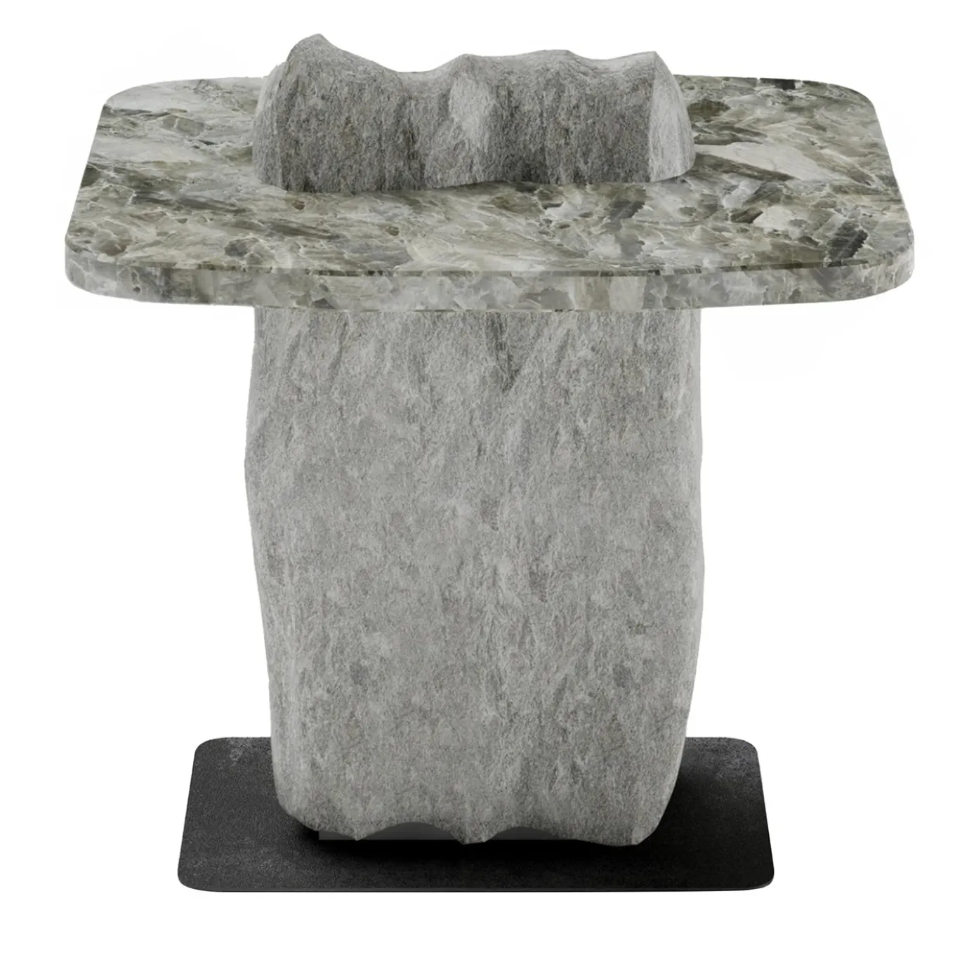 Tavolino Strata Eco in alabastro grigio