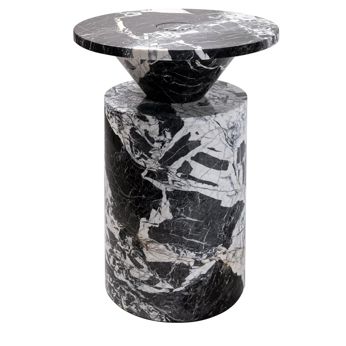 Tavolino Totem Nero Antico vy Karen Chekerdjian