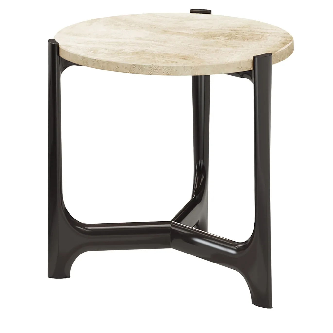 Tavolino Up-down con piano in marmo e legno laccato nero