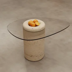 Tavolino UUfo in Travertino