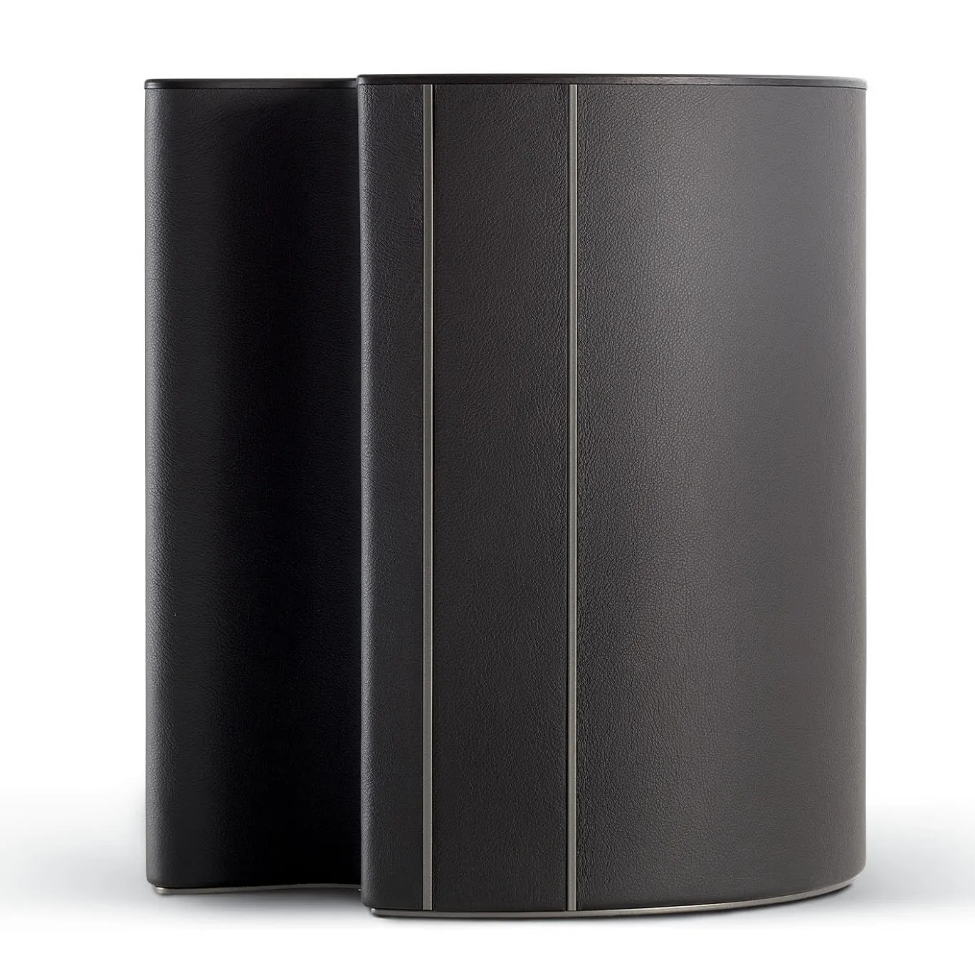 Tavolino Woody in Pelle Nera