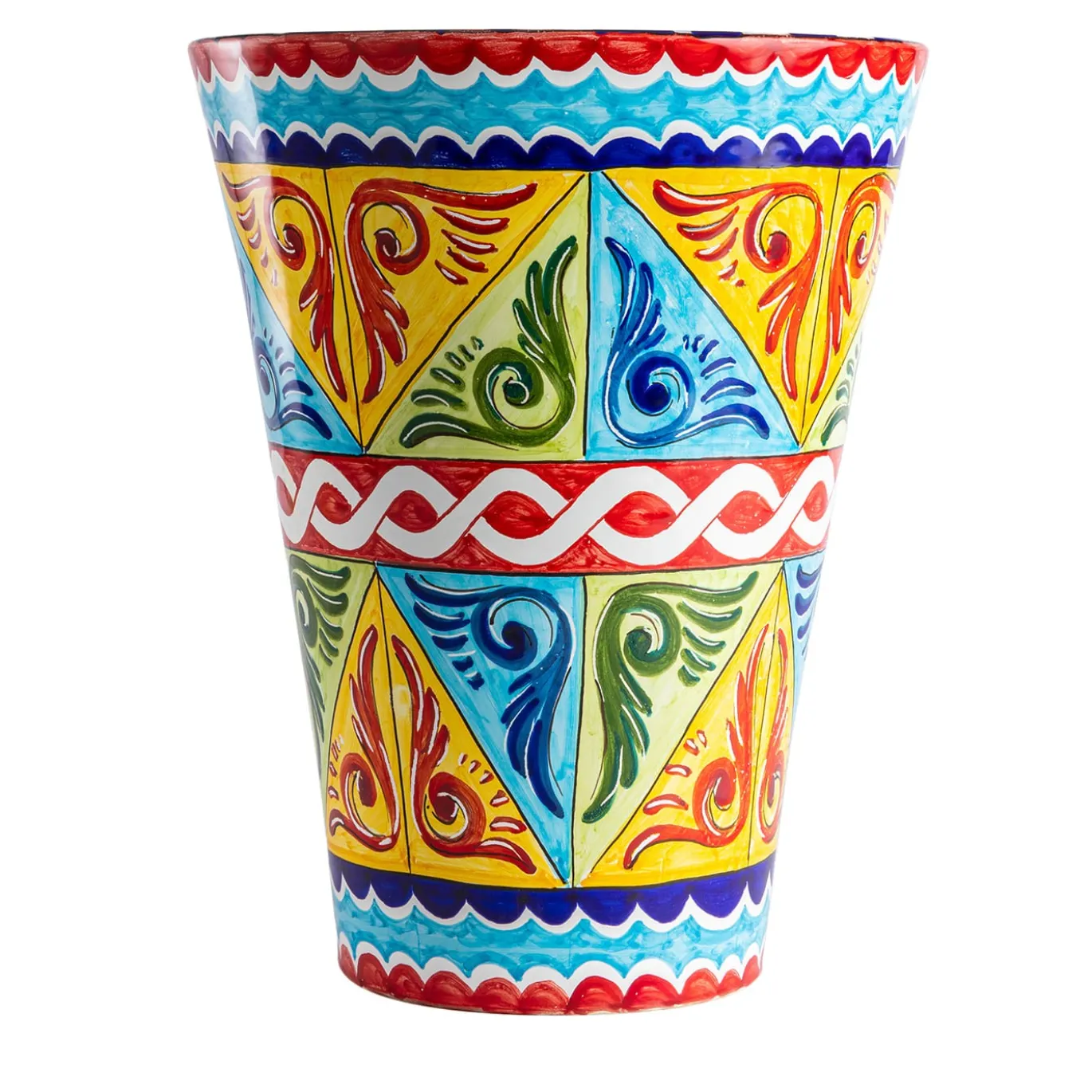Tavolo alto con Decoro Fantasia Multicolore in ceramica