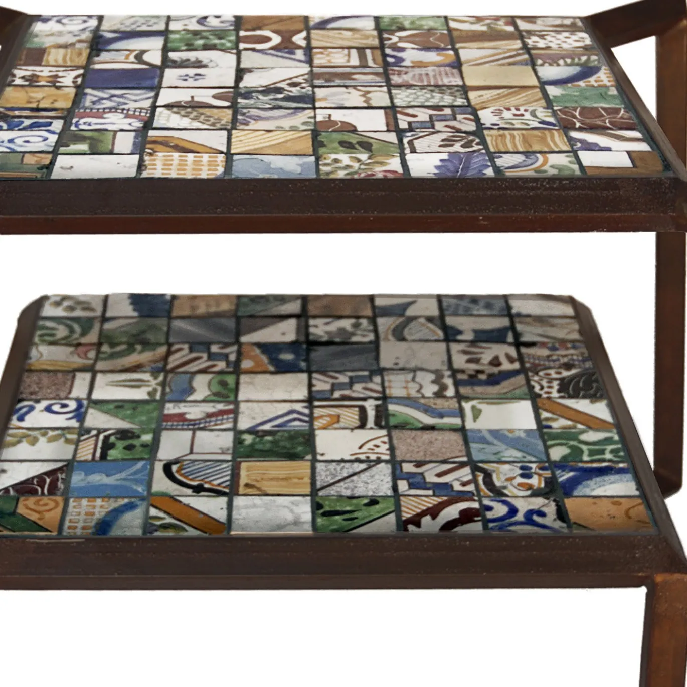 Tavolo con piastrelle a mosaico Spider