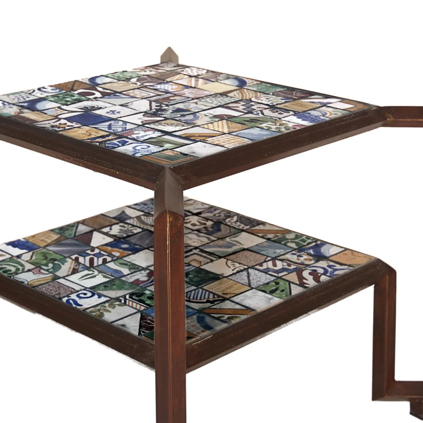 Tavolo con piastrelle a mosaico Spider