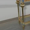 Tavolo consolle lungo in foglia d'oro