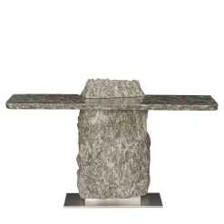 Tavolo consolle Strata in alabastro grigio