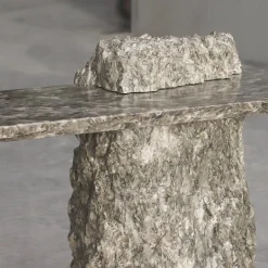 Tavolo consolle Strata in alabastro grigio