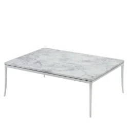 Tavolo da caffè per esterni Stiletto in marmo Super White