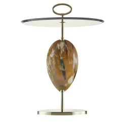 Tavolo d'appoggio Macari in ottone