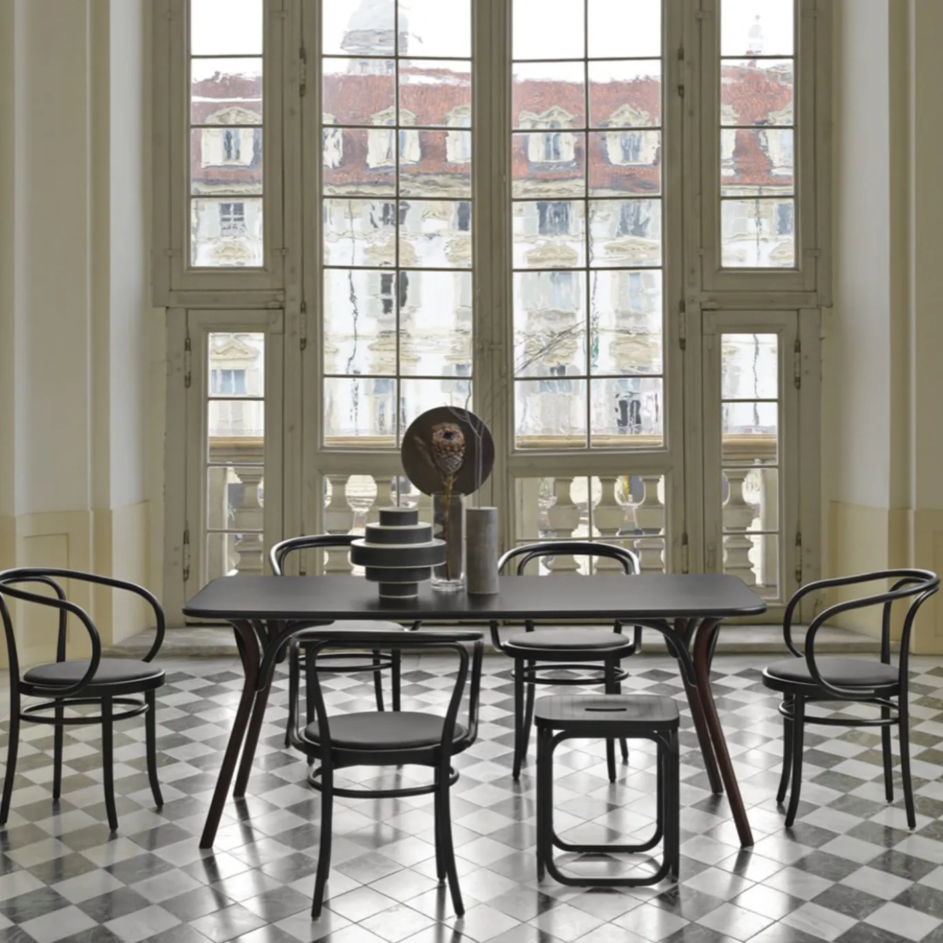 Tavolo da Pranzo Arch Marrone di Front