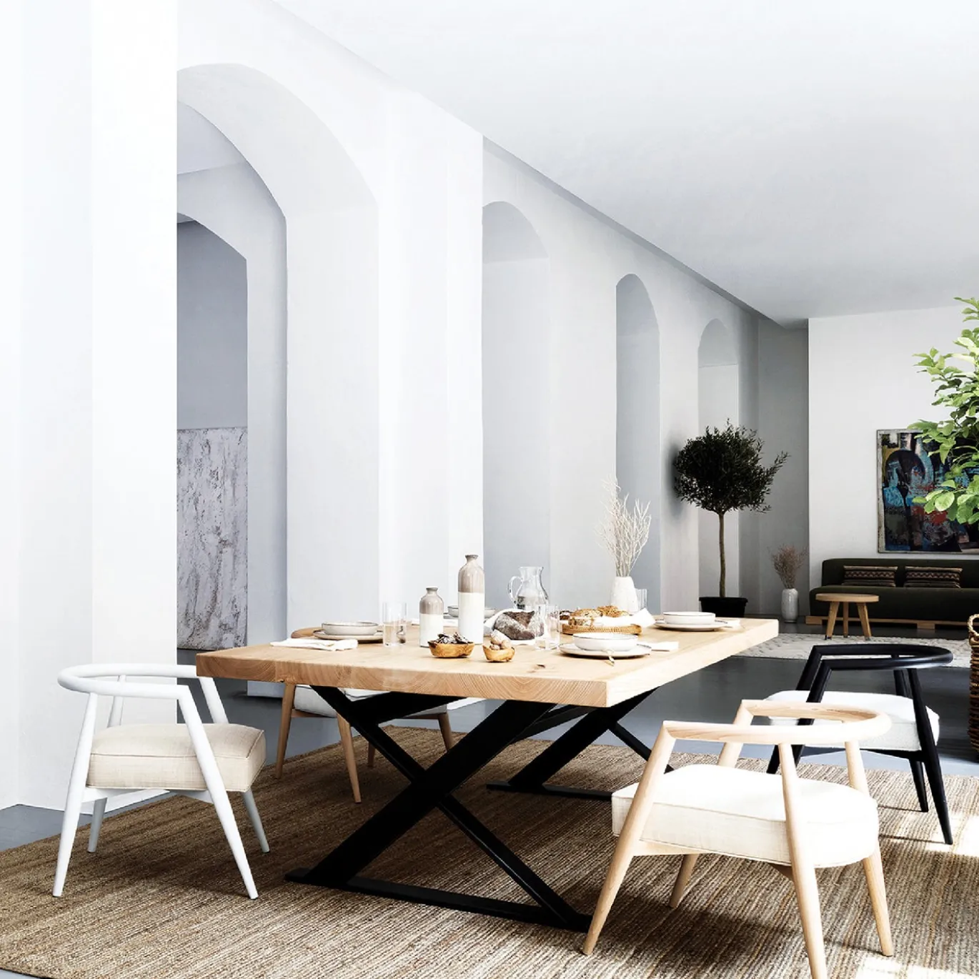 Tavolo da pranzo Benjamin della collezione Riviera