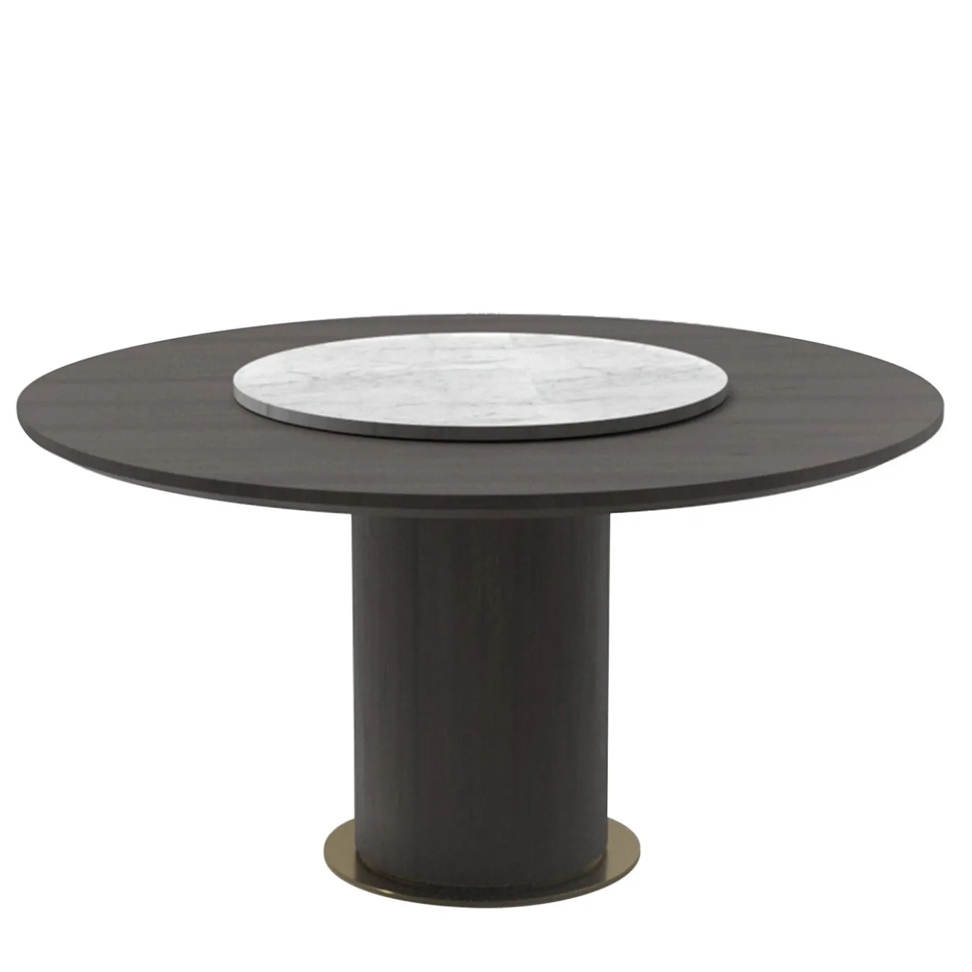 Tavolo da pranzo Circle con Lazy Susan di Gianluigi Landoni