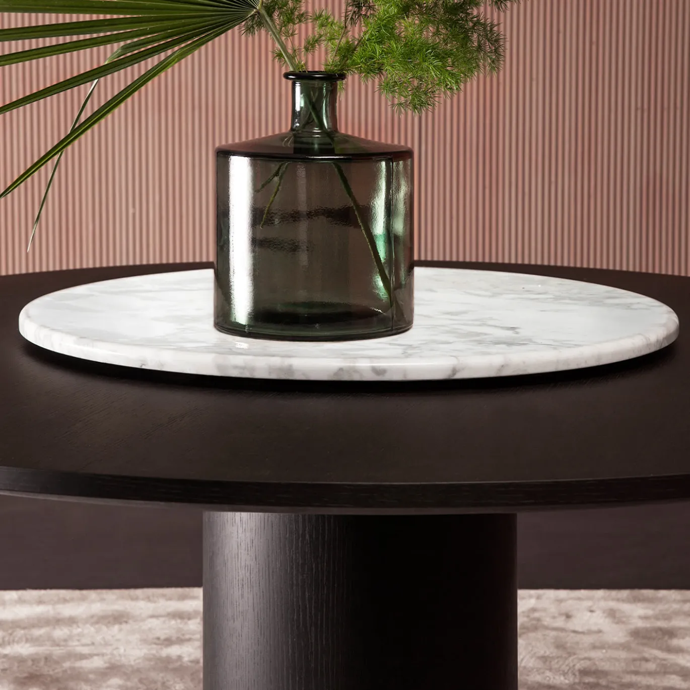 Tavolo da pranzo Circle con Lazy Susan di Gianluigi Landoni