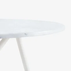 Tavolo da pranzo da esterno in marmo bianco Uni 130