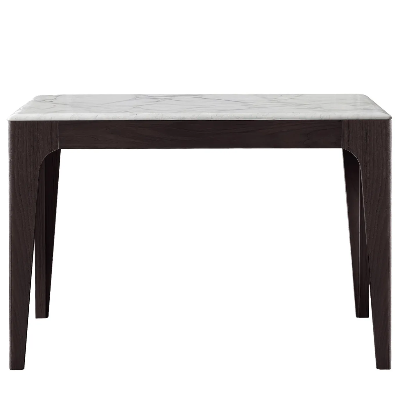 Tavolo da pranzo Domino quadrato antracite con piano in marmo di Carrara