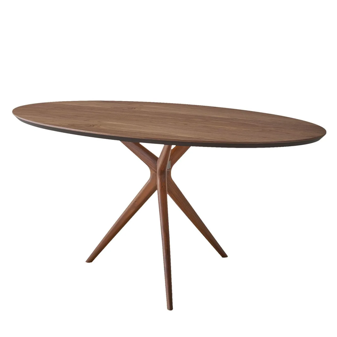 Tavolo da Pranzo Ellittico Foster in Noce Canaletto