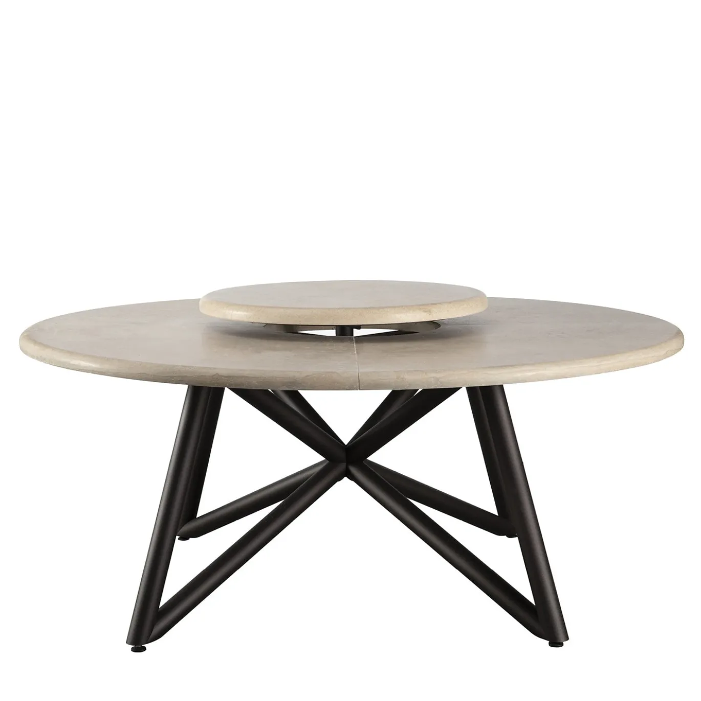 Tavolo da pranzo esterno in pietra travertino beige Hermu 180