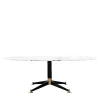 Tavolo da pranzo Filippo Dinner con top in marmo Dover White