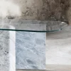 Tavolo da pranzo Filo con base in marmo Versilys
