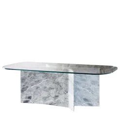 Tavolo da pranzo Filo con base in marmo Versilys
