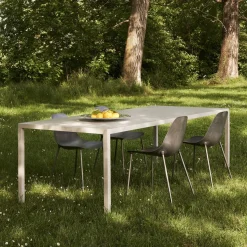 Tavolo Da Pranzo In Alluminio Cocciogrigio