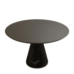 Tavolo da Pranzo in Marmo Nero Emperador Marilyn