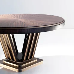 Tavolo da pranzo in ottone e zebra