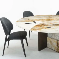 Tavolo da pranzo Kalos ED/50 604-180 con Lazy Susan in marmo Patagonia