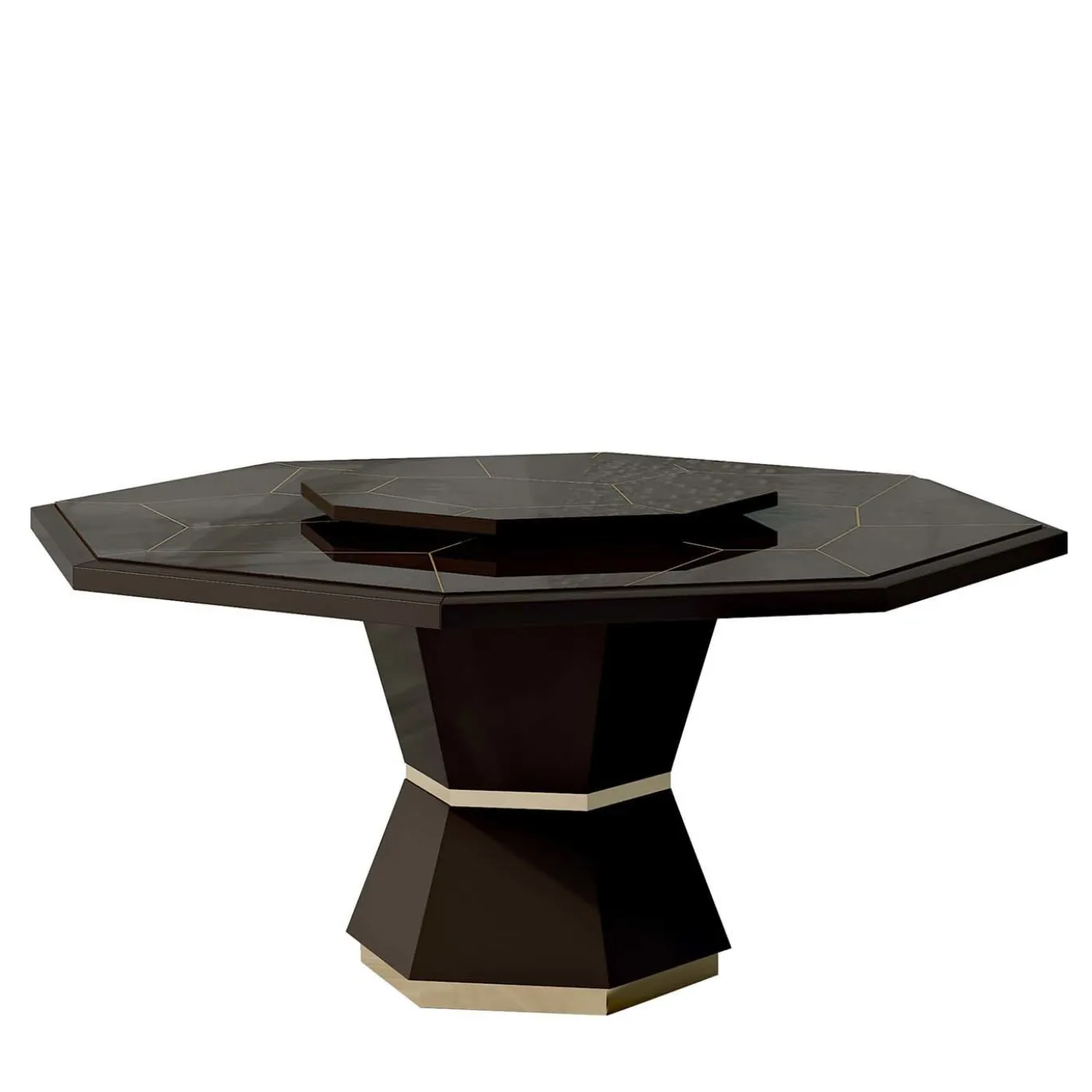 Tavolo da pranzo ottagonale Temptation con Lazy Susan