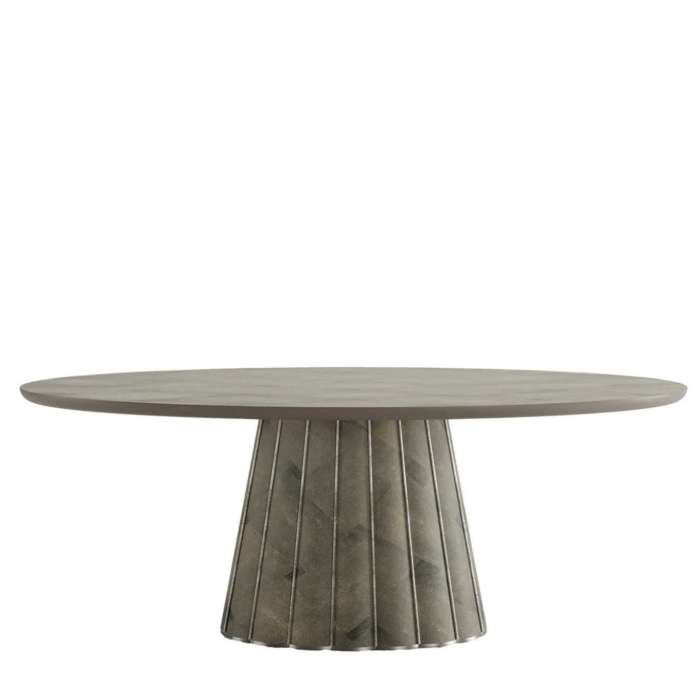 Tavolo da pranzo ovale Eos in legno grigio