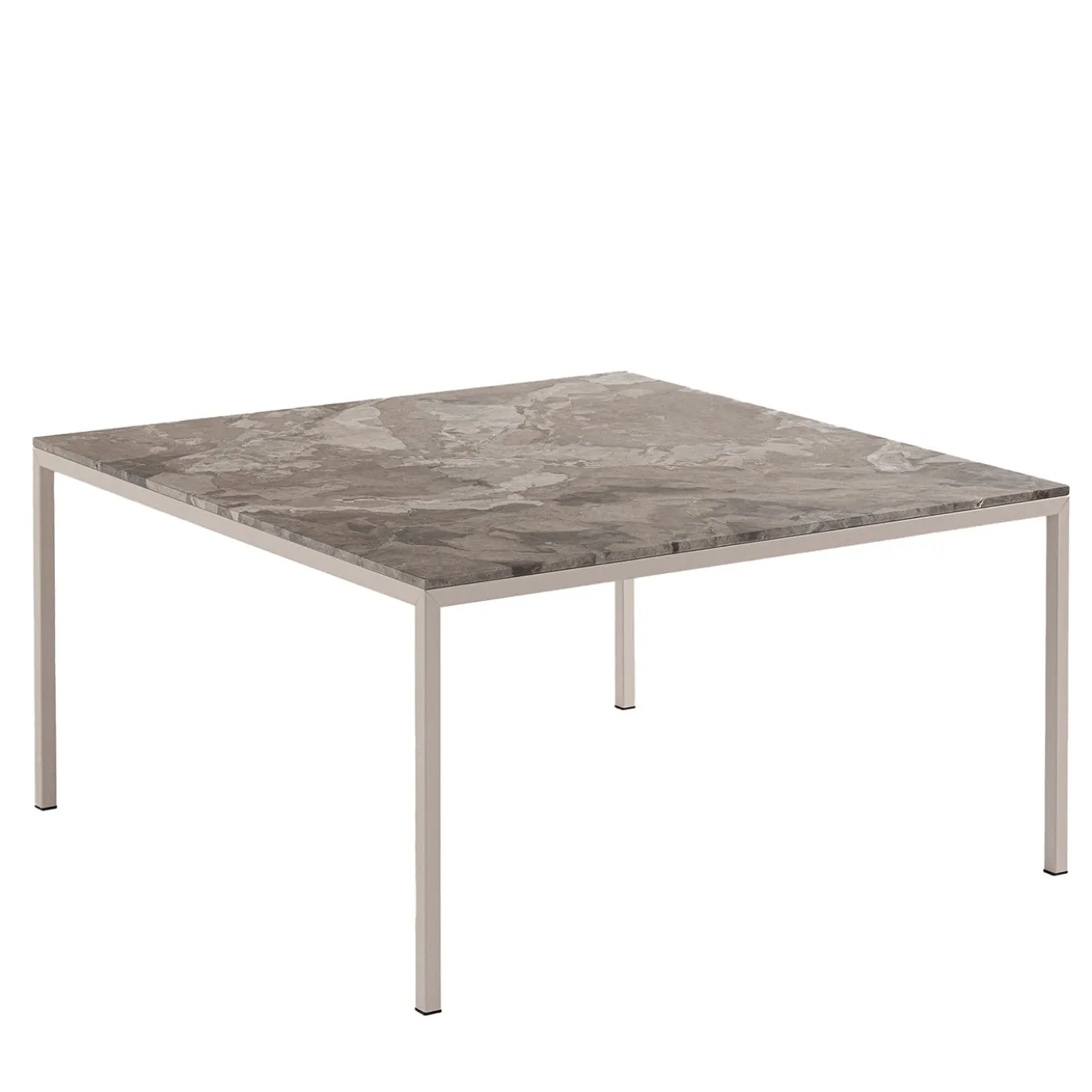 Tavolo da pranzo quadrato Origo in marmo Camouflage beige