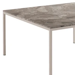 Tavolo da pranzo quadrato Origo in marmo Camouflage beige