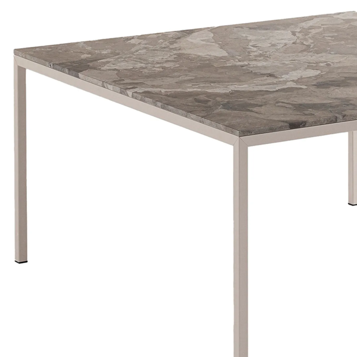 Tavolo da pranzo quadrato Origo in marmo Camouflage beige