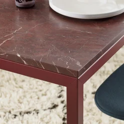 Tavolo da pranzo quadrato Origo in marmo Jasper rosso
