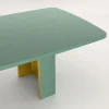 Tavolo da pranzo rettangolare Nature in legno verde e oro