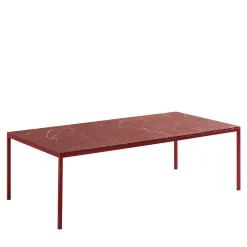 Tavolo da pranzo rettangolare Origo in marmo Jasper rosso