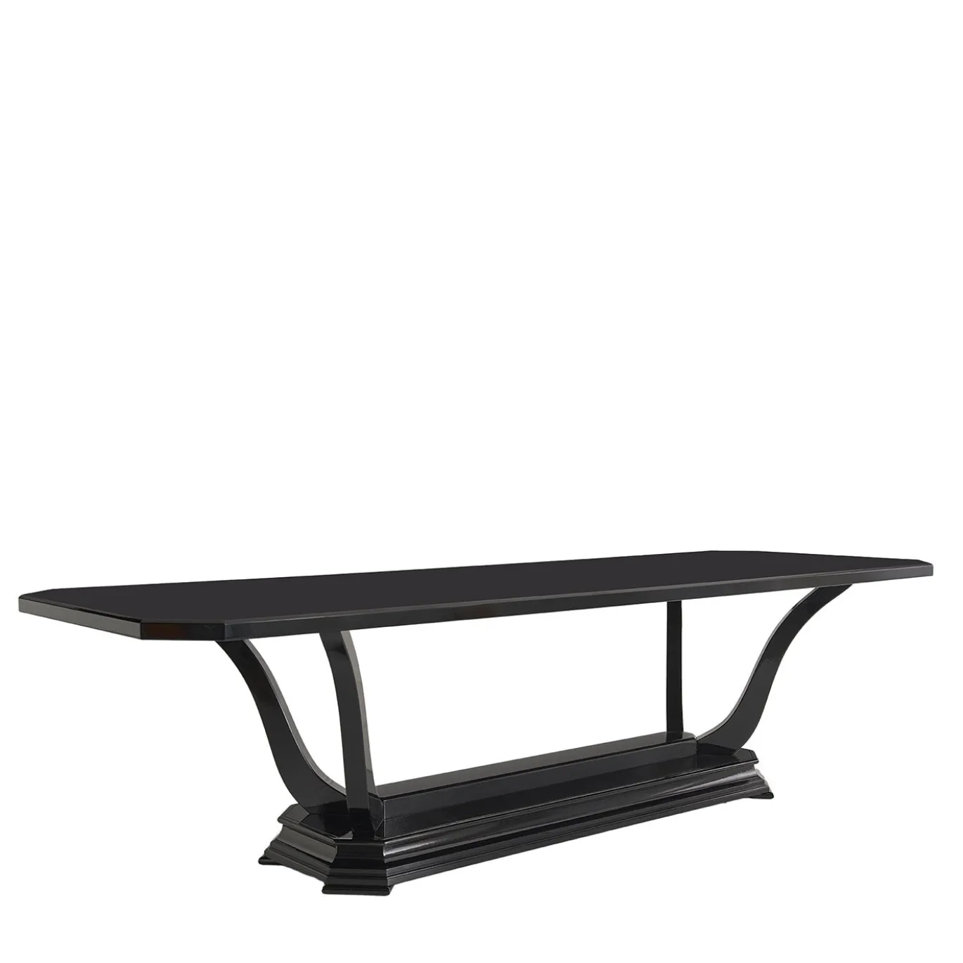 Tavolo da pranzo rettangolare Vèronne nero in legno