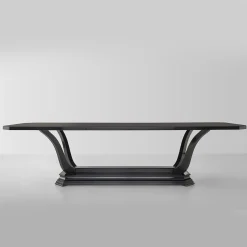 Tavolo da pranzo rettangolare Vèronne nero in legno